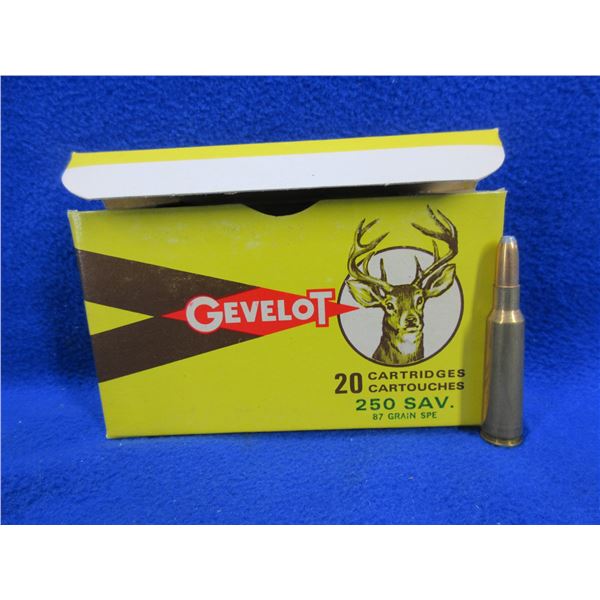 Collector Ammo - 250 Savage 87gr SPE Gevelot Cartridges