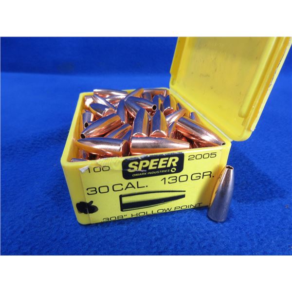 30 Cal. .308" 130gr HP Speer Bullets - Box of 111
