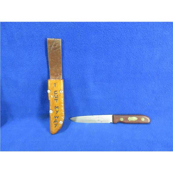 I Cut My Way Fixed Blade Knife with Sheath