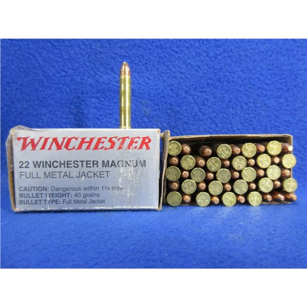 22 Win Mag 40 Gr FMJ Winchester Cartridges