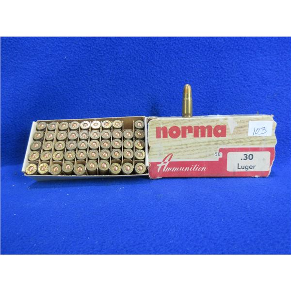 30 Luger Norma Cartridges - Box of 50 - Must Ship Purolator