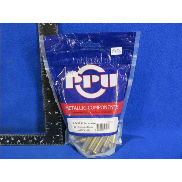 NEW - Brass Only - 6.5X51 R Japanese PPU Unprimed