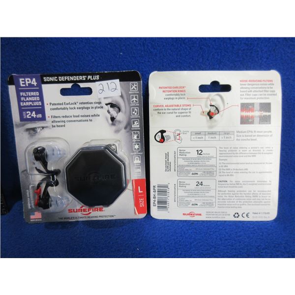 NEW - Surefire EP4 Filtered Flanged Earplugs - 2 Packages
