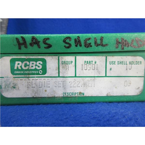 RCBS 222 Rem. 2 Die Set with Shellholder # 10