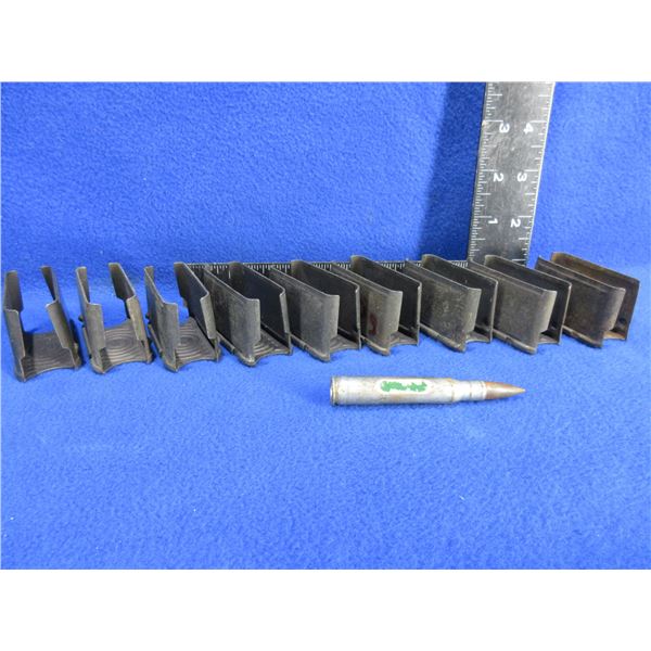9 - M1 Garand 8 Round Clips Enbloc & 30-06 Dummy Round