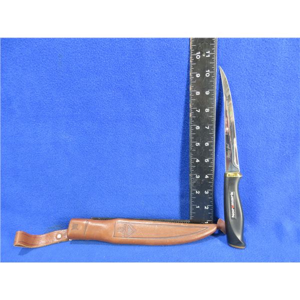 Normark Fillet Knife with Leather Sheath - 6" Blade