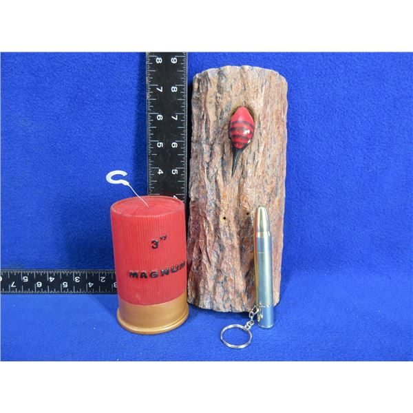 Lot of Misc. - Flashlight, 3" Magnum Ornament, Woodpecker