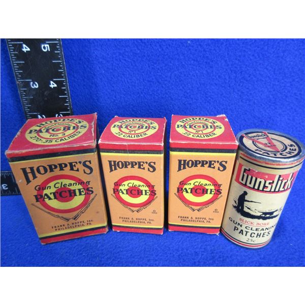4 Collector Boxes - Hoppe's and Gunslick Cleaning Patches