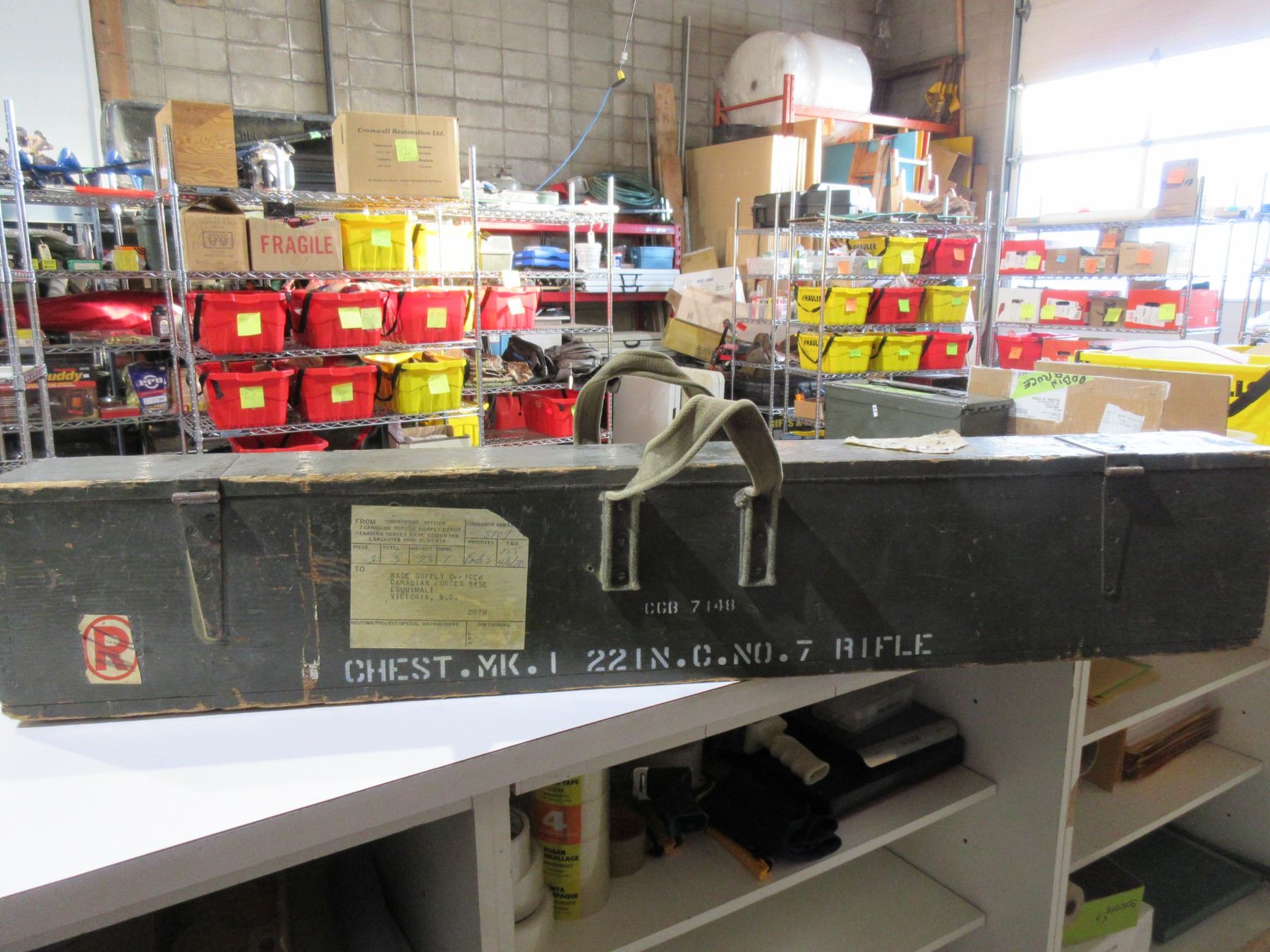 Canadian Military Wood Rifle Box - MK.I 22IN.C.NO.7 Rifle