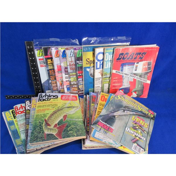 Lot of 34 Misc. Hunting, Fishing and Sportsman Magazines