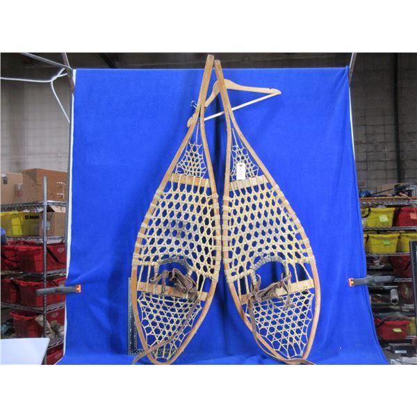 Traditional Snowshoes with Rawhide Lacing