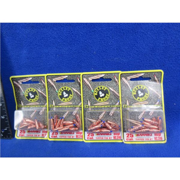 Bullet Proof Barnes 25 Cal TTSX Bullets BT - 4 Packs of 12