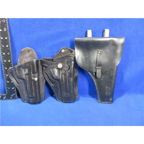 3 Leather Handgun Holsters
