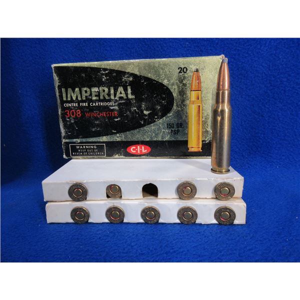 308 Win. 150gr PSP CIL Imperial Cartridges - Box of 17