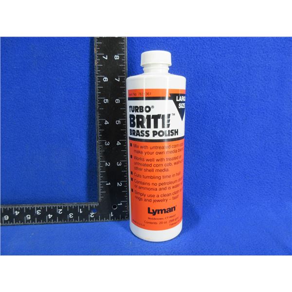 Lyman Turbo Brite Brass Polish - 20 oz Approx. 3/4 Full