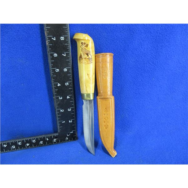 Fixed Blade Knife with Sheath - 4" Blade