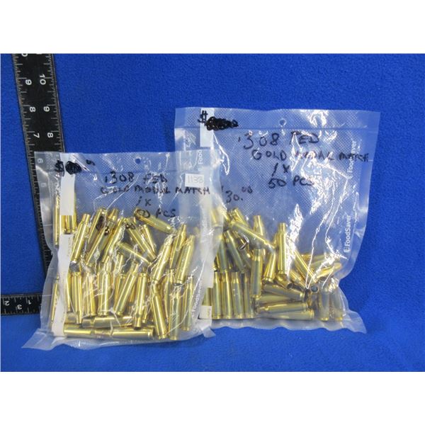 Brass Only - .308 Win FC Match Gold Medal -  2 Bags of 50