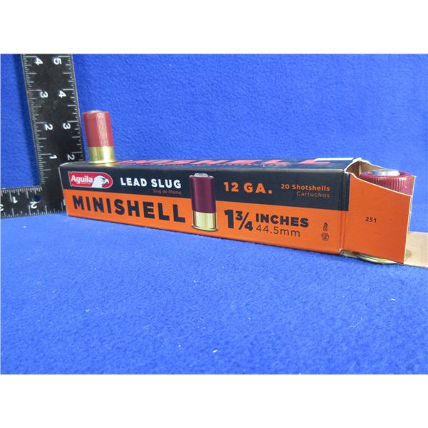 12 Ga 1 3/4" Lead Slug Minishell Aguila Shotshells