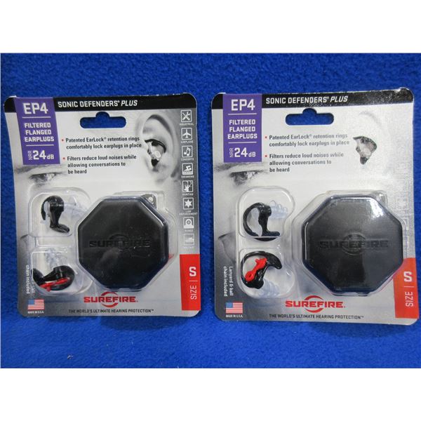 NEW - Surefire EP4 Filtered Flanged Earplugs - 2 Packages