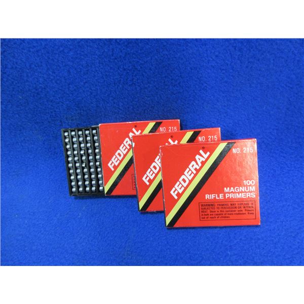 Federal No. 215 Magnum Rifle Primers - 3 Boxes of 100