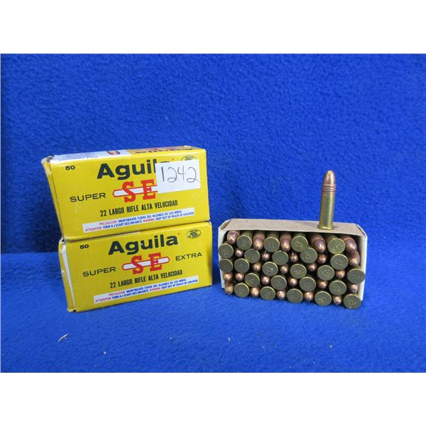 22 LR HV Solid Aguila Cartridges - 2 Boxes of 50