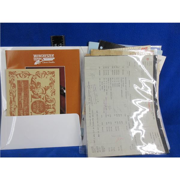 Folder of Win., Peters, Marbles, CIL & Browning Memorabilia