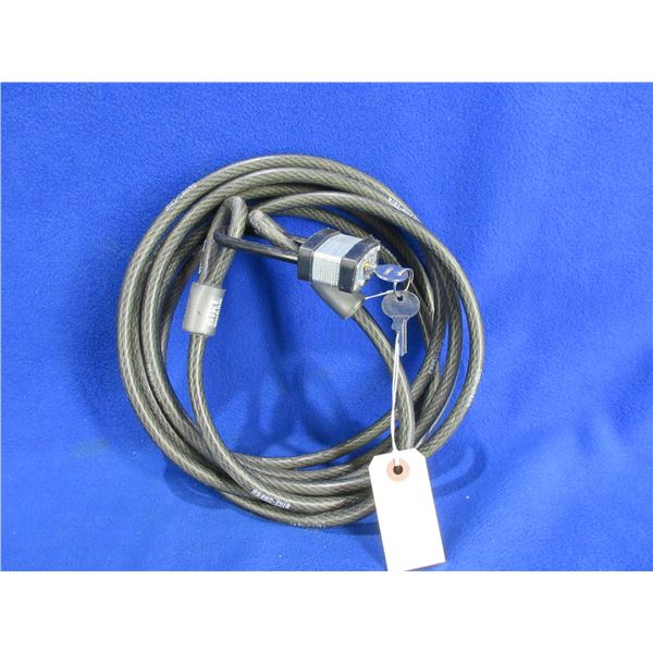 Padlock with 15 Feet of Cable and 2 Keys