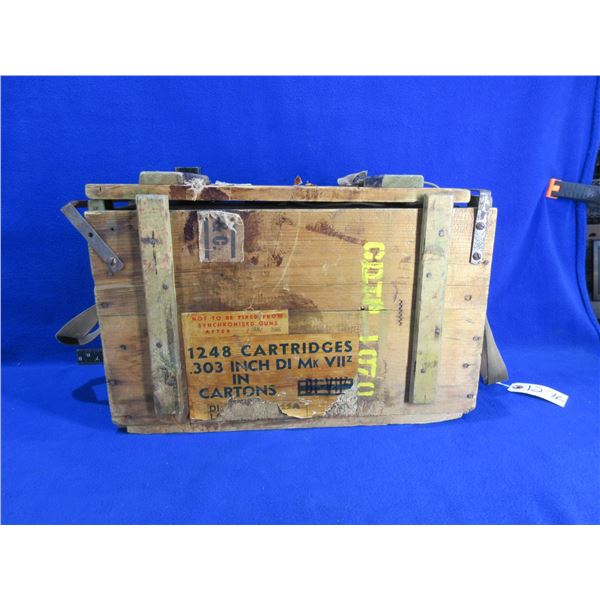 Wood Ammo Box with Metal Liner - 303 INCH DI MK VIIZ