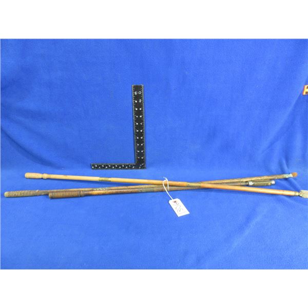 3 Wooden Shotgun Cleaning Rods - 28", 36", 37"