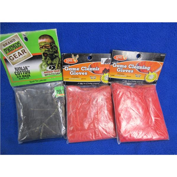 2 Packs Game Cleaning Gloves and Ninja Cotton 3/4 Mask