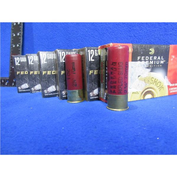 12 Ga. 2 3/4" 1 oz Rifled Slug Federal Shotshells