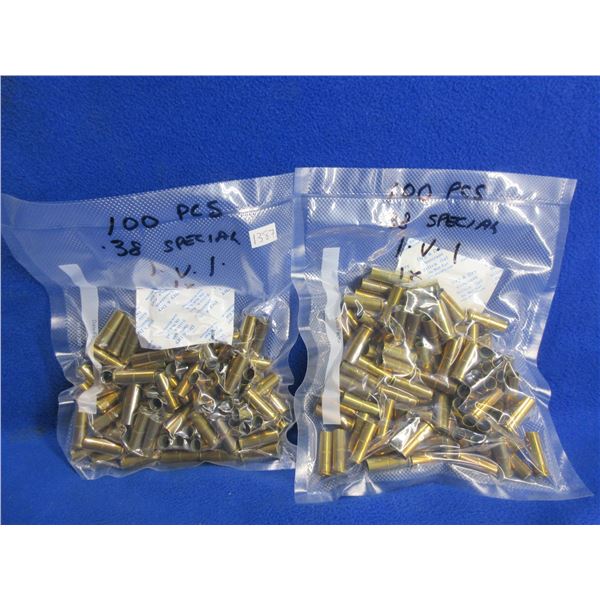 Brass Only - 38 Spl 1x Fired IVI Headstamp Deprimed