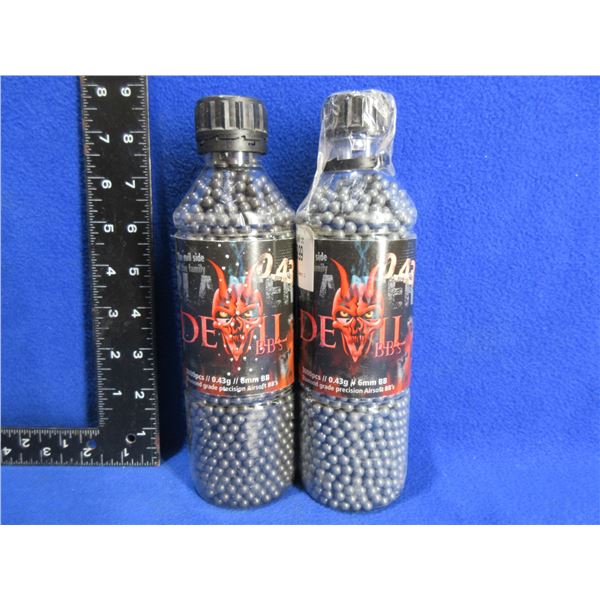 Blaster Devil Airsoft BB's - 0.43g/6mm BB - 2 Bottles of 3000