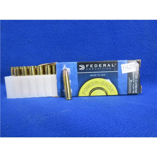 30 Carbine 100gr SP RN Federal Cartridges - Box of 20
