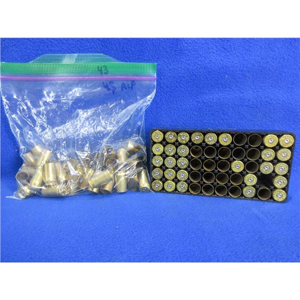 Brass Only - 45 Auto Unprimed - Box of 49, Bag of 43
