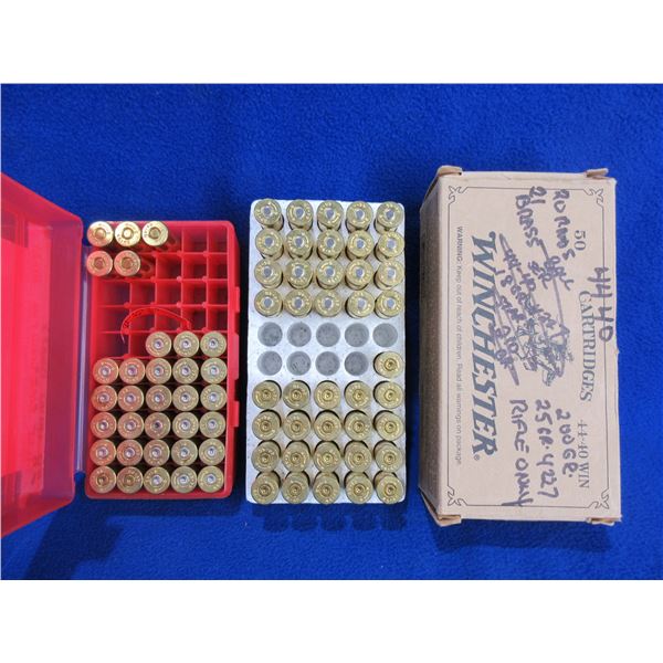 44-40 Reloads - Box of 20 + 21 Brass, Box of 5 + 28 Brass
