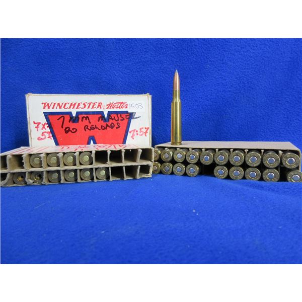7MM Mauser Reloads - Box of 20 and Box of 10 Brass