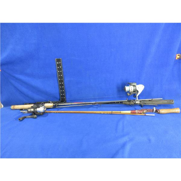3 Spinning Fishing Rods - 2 Have Zebco Reels