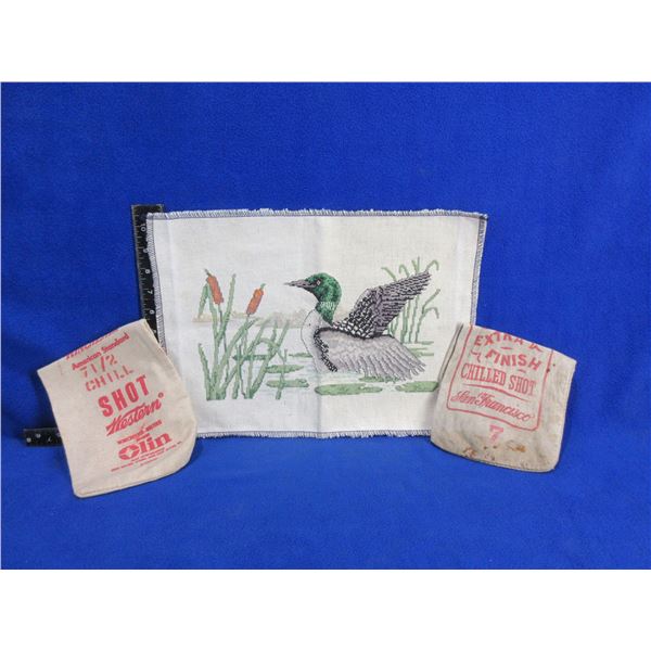 2 Chilled Shot Bags and a Cross Stitch Mallard Duck