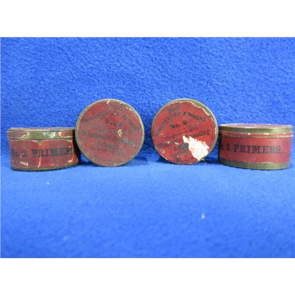 Collector Tins - 4 Vintage Winchester Primer Tins