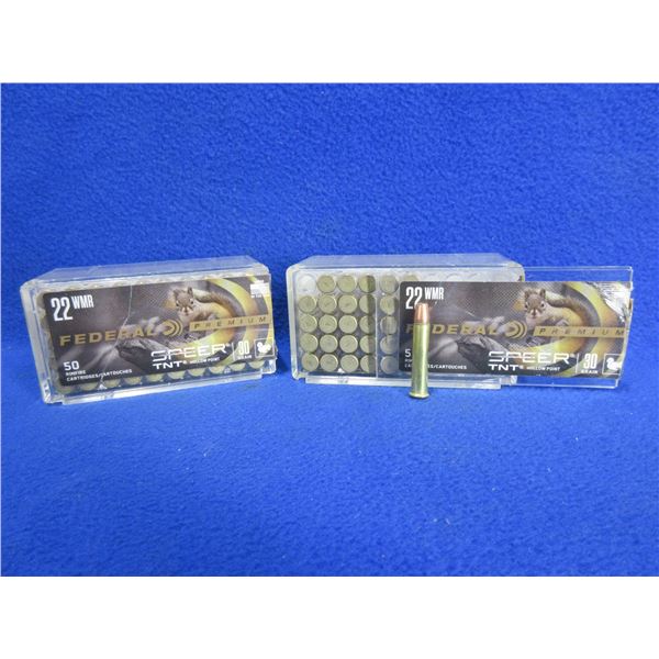 22 WMR 30gr HP Speer TNT Federal Cartridges