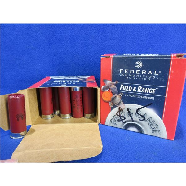 12 Ga. 2 3/4" 8 Shot Field & Range Federal Shotshells