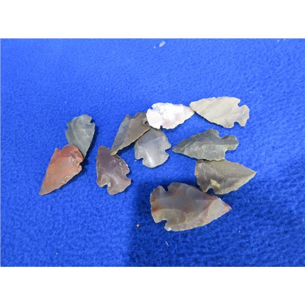 10 Arrowheads - Approx. 3/4" to 1 1/4" Length