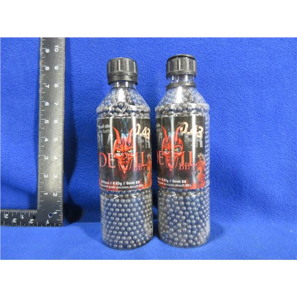 Blaster Devil Airsoft BB's - 0.43g/6mm BB - 2 Bottles of 3000