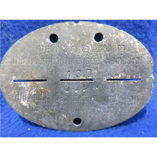 German WWII ID Tag/Dog Tag No. 130 of a Serviceman