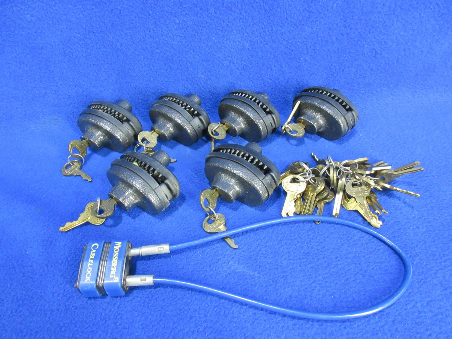 6 Trigger Locks Keyed Alike with 40+ Keys and Cable Lock