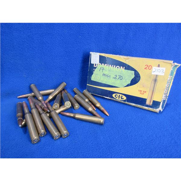 270 Win. Reloads - Box of 18 - Sold as Components