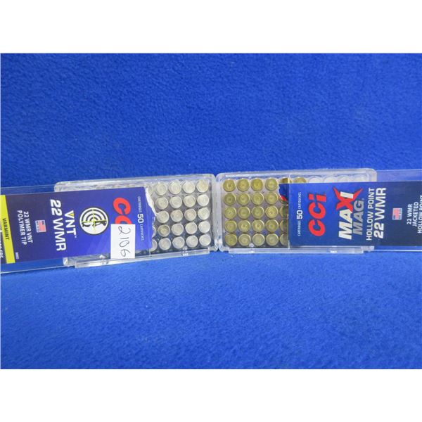 22 WMR CCI Cartridges - Box of 30, Box of 40