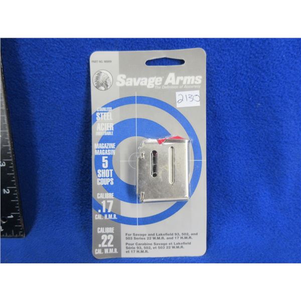 NEW - 17 HMR/22 WMR Savage Arms 5 Round Magazine