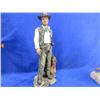 Image 2 : 2 Statues - Cowboy with Saddle, Buffalo Hunt - PICKUP ONLY